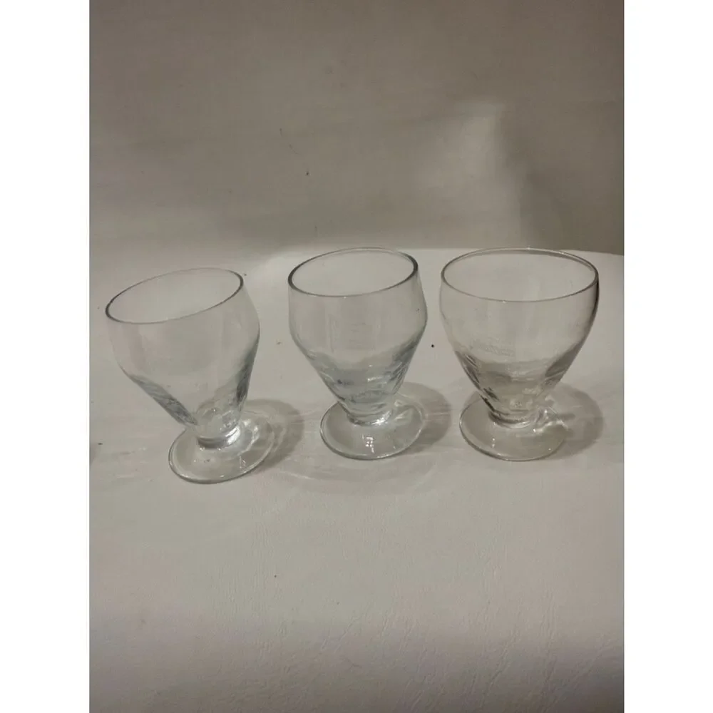 Liquor Toasting Cordial Sherry Glasses 2 Ounces Each CNN Flag Marked Set Of 3